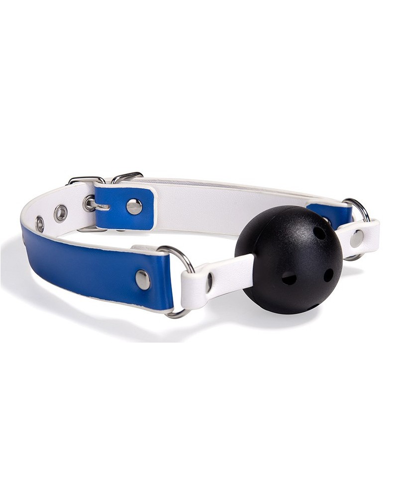 Bâillon-Boule Gago Blanc-Bleu sextoys et accessoires sur La Boutique du Hard
