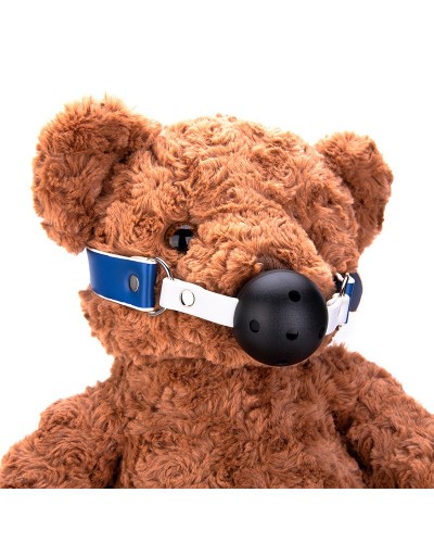 Bâillon-Boule Gago Blanc-Bleu sextoys et accessoires sur La Boutique du Hard