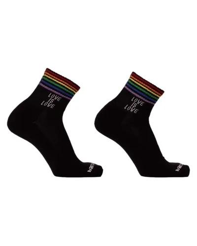 Chaussettes Love is Love Rainbow-Noir sextoys et accessoires sur La Boutique du Hard