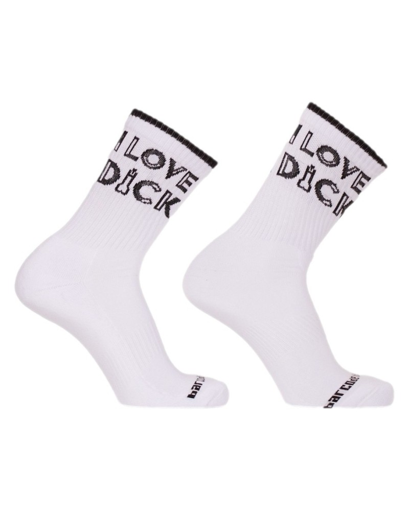 Chaussettes I love Dick Blanches sextoys et accessoires sur La Boutique du Hard