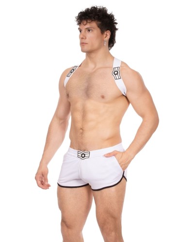 Harnais élastique Everette Blanc sextoys et accessoires sur La Boutique du Hard