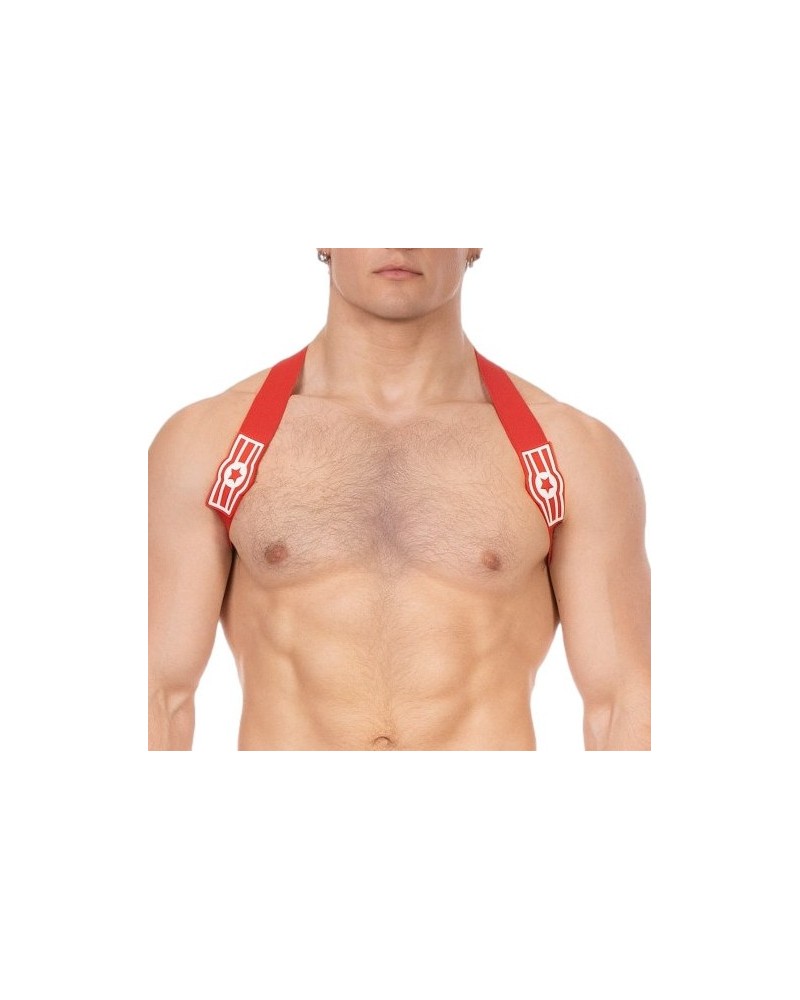 Harnais élastique Everette Rouge sextoys et accessoires sur La Boutique du Hard