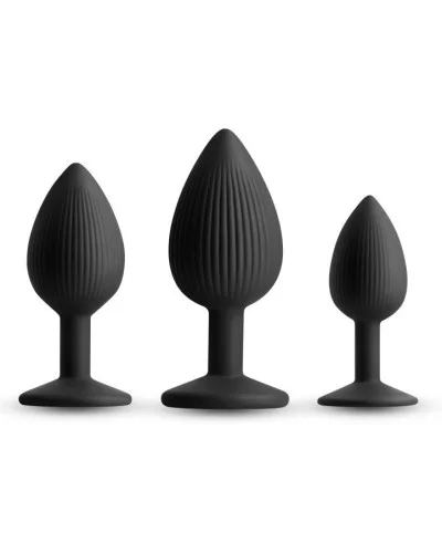 Lot de 3 Plugs Triple Ace Noirs sextoys et accessoires sur La Boutique du Hard