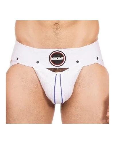Jockstrap Rokk Blanc-Bleu sextoys et accessoires sur La Boutique du Hard