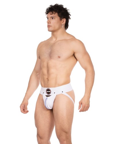 Jockstrap Rokk Blanc-Bleu sextoys et accessoires sur La Boutique du Hard