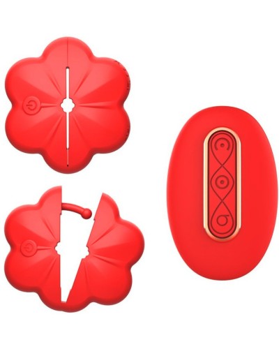Pinces à Seins Vibrantes Flower Cheast Rouges sextoys et accessoires sur La Boutique du Hard