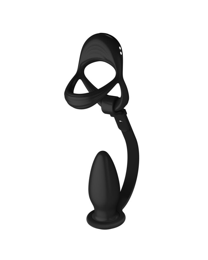 Ballstretcher et Plug Ass Taper 7.5 x 3.2 cm - 10 Vibrations sextoys et accessoires sur La Boutique du Hard