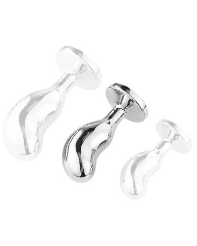 Plug Bijou Bean Silver M 7 x 3cm Rose sextoys et accessoires sur La Boutique du Hard