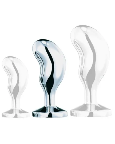 Plug Bijou Bean Silver M 7 x 3cm Noir sextoys et accessoires sur La Boutique du Hard