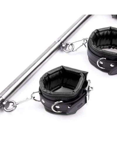 Kit Barre de maintien Collier et Menottes Simply Dom Noir sextoys et accessoires sur La Boutique du Hard