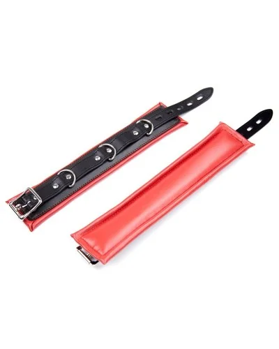 Kit Barre de maintien Collier et Menottes Simply Dom Rouge et Noir sextoys et accessoires sur La Boutique du Hard