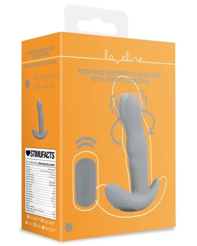 Stimulateur Prostatique Vibrant Rotatif Gothamey 11.5 x 3.4cm Gris sextoys et accessoires sur La Boutique du Hard