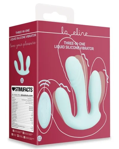 Double Plug Vibrant THREE IN ONE 10 x 3.2cm Bleu sextoys et accessoires sur La Boutique du Hard