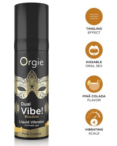 Gel Stimulant Dual Vibe Pina Colada 15ml sextoys et accessoires sur La Boutique du Hard