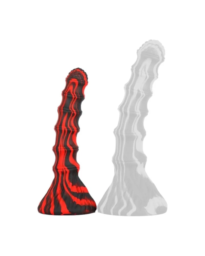 Gode Accordio S 16 x 3.7cm Rouge et Noir sextoys et accessoires sur La Boutique du Hard