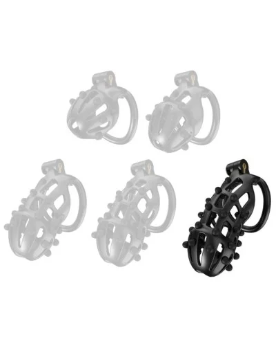 Cage de chasteté Point Up XXL 12 x 4 cm Noire sextoys et accessoires sur La Boutique du Hard