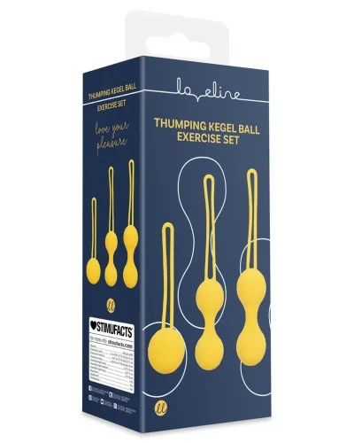 Kit d'entraînement Boules de Geisha Thump Balls Jaune sextoys et accessoires sur La Boutique du Hard