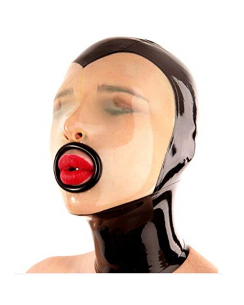 Cagoule Facial Mouth Noir-Transparent sextoys et accessoires sur La Boutique du Hard