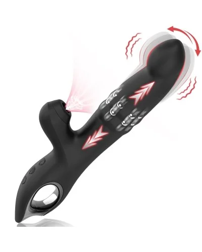 Vibro Rabbit Vibections 14 x 3.5cm Noir sextoys et accessoires sur La Boutique du Hard