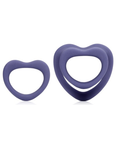 Lot de 2 Cockrings Coeur Silicone Purple Storm Diamètre 35mm sextoys et accessoires sur La Boutique du Hard