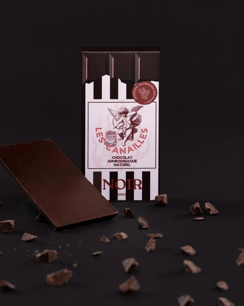 Tablette de Chocolat Aphrodisiaque Noir 100g sextoys et accessoires sur La Boutique du Hard