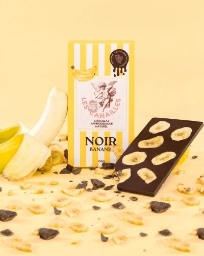 Tablette de Chocolat Aphrodisiaque Noir Banane 100g sextoys et accessoires sur La Boutique du Hard