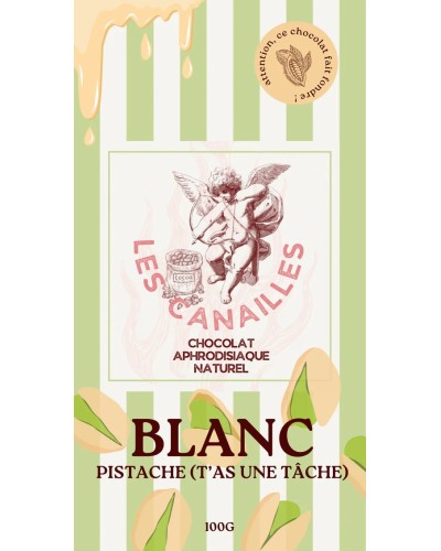 Tablette de Chocolat Aphrodisiaque Blanc Pistache 100g sextoys et accessoires sur La Boutique du Hard