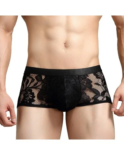 Boxer Dentelle Tauwell Noir sextoys et accessoires sur La Boutique du Hard