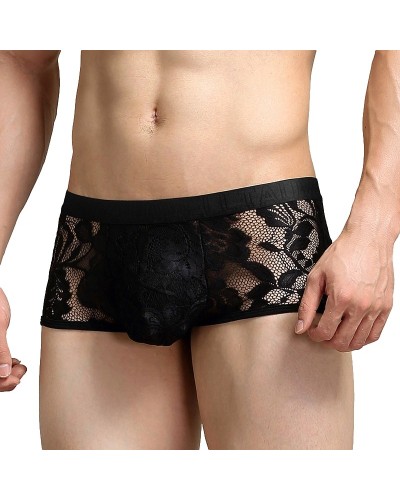 Boxer Dentelle Tauwell Noir sextoys et accessoires sur La Boutique du Hard