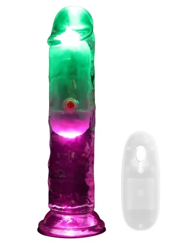 Gode Vibrant Lumineux Led no vibes 15 x 3.5cm Transparent sextoys et accessoires sur La Boutique du Hard