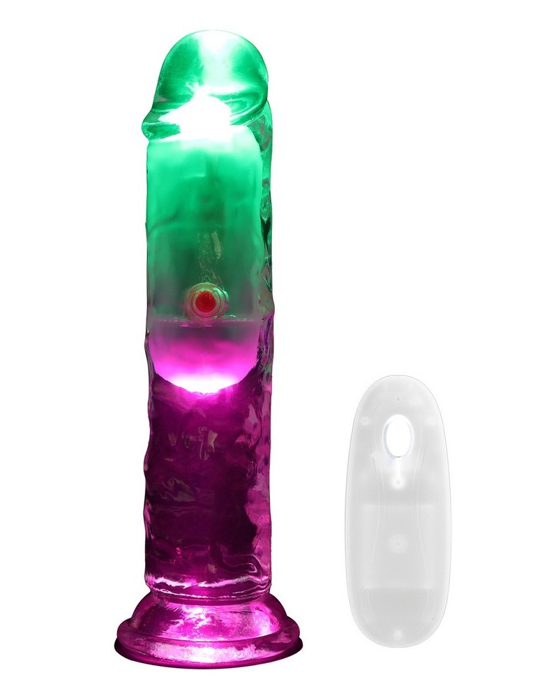 Gode Vibrant Lumineux Led no vibes 15 x 3.5cm Transparent sextoys et accessoires sur La Boutique du Hard
