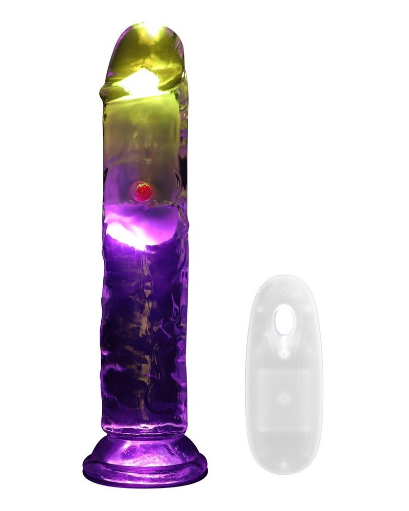 Gode Vibrant Lumineux Led no vibes 18 x 4cm Transparent sextoys et accessoires sur La Boutique du Hard