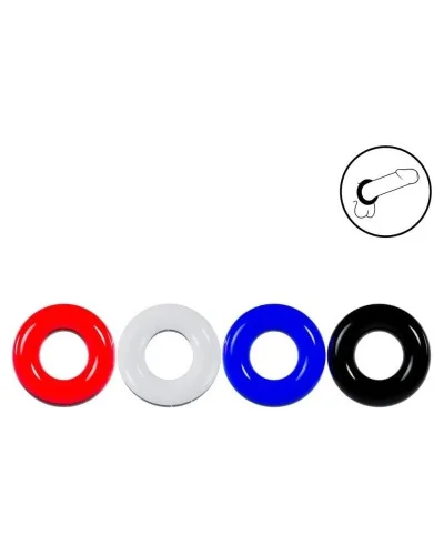 Lot de 4 Cockrings CockFlex 17 mm Multicolores sextoys et accessoires sur La Boutique du Hard