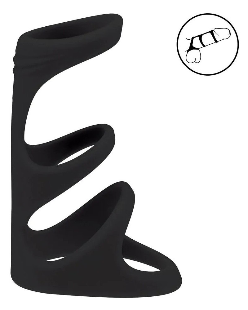 Anneau pénien 3-Loop Noir sextoys et accessoires sur La Boutique du Hard