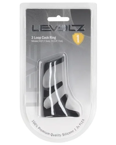 Anneau pénien 3-Loop Noir sextoys et accessoires sur La Boutique du Hard