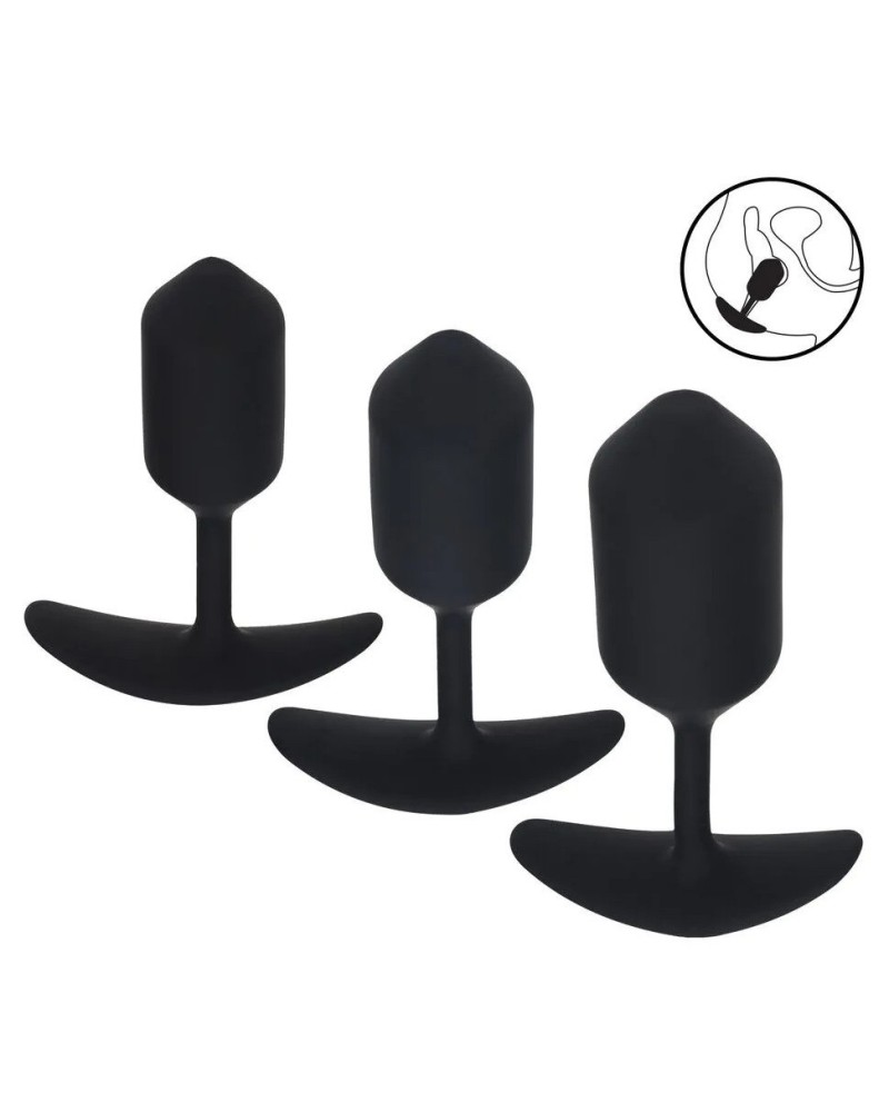 Lot de 3 Plugs lestés Weighty sextoys et accessoires sur La Boutique du Hard