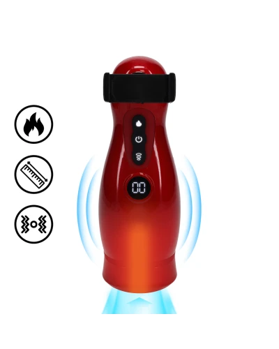 Masturbateur Virtuo Vibrations et Succion Rouge sextoys et accessoires sur La Boutique du Hard