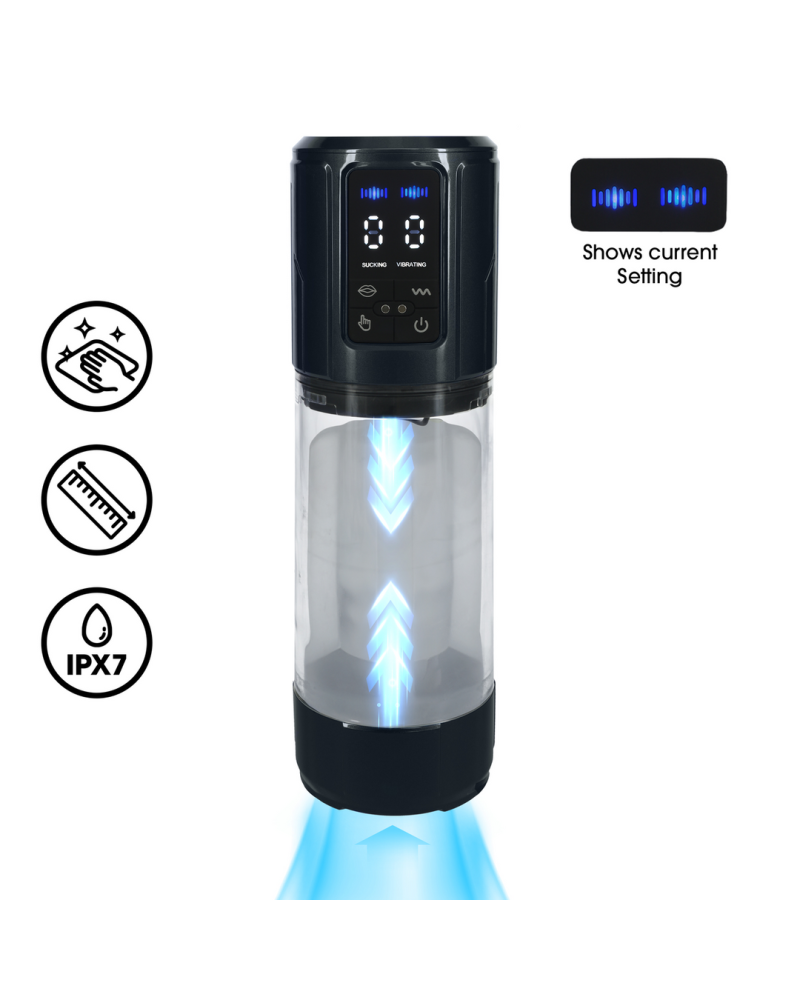 Masturbateur Ultralift Vibrations et Succion Noir sextoys et accessoires sur La Boutique du Hard