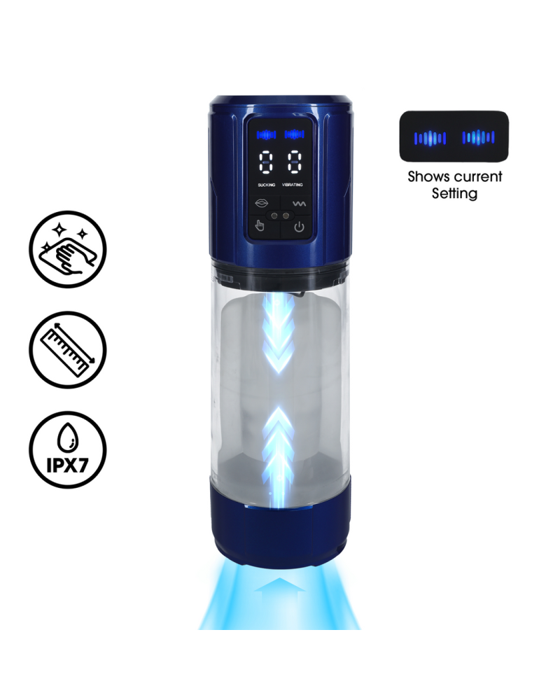 Masturbateur Ultralift Vibrations et Succion Bleu sextoys et accessoires sur La Boutique du Hard