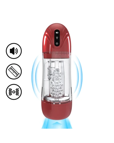 Masturbateur Sonicpull Vibrations et Succion Rouge sextoys et accessoires sur La Boutique du Hard
