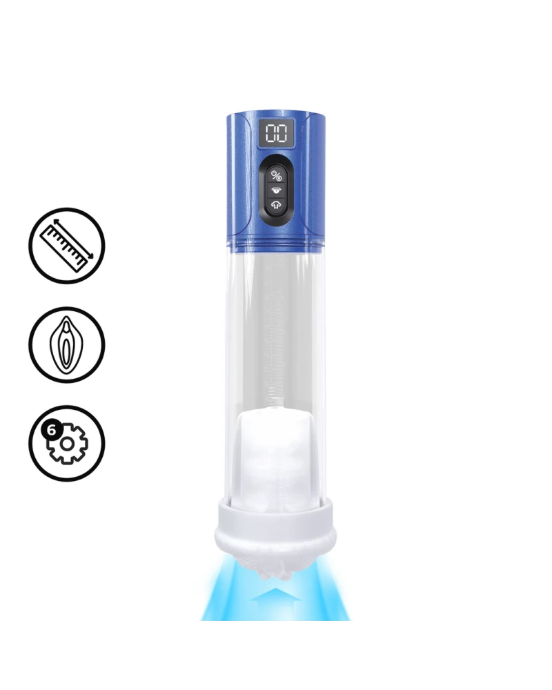 Pompe à pénis Hyperlift 22 x 7 cm Bleue sextoys et accessoires sur La Boutique du Hard