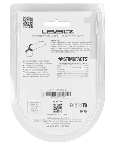 Ballstretcher Double Ergo Noir sextoys et accessoires sur La Boutique du Hard