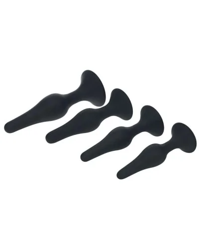 Kit de 4 Plugs Slim Noirs sextoys et accessoires sur La Boutique du Hard