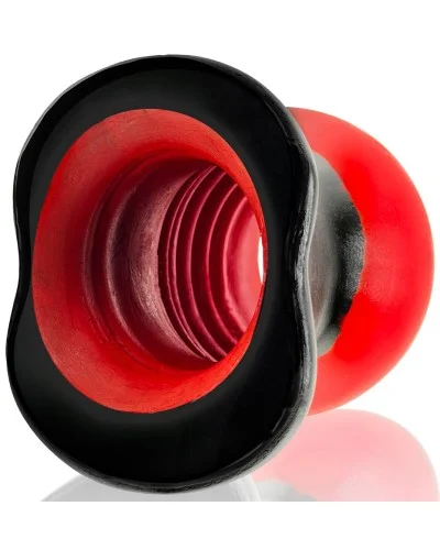 Plug Tunnel Super Max Pighole XXXL 15 x 11.5 cm Noir-Rouge sextoys et accessoires sur La Boutique du Hard
