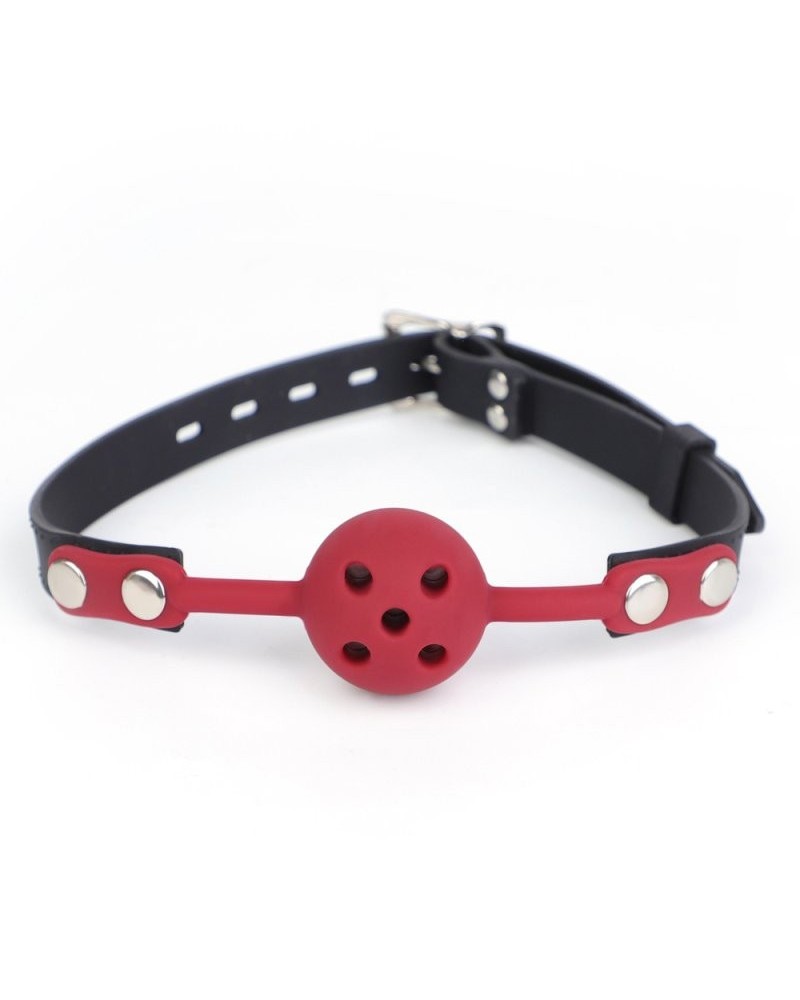 Bâillon Boule Percée Breathfive 40mm Bordeaux sextoys et accessoires sur La Boutique du Hard