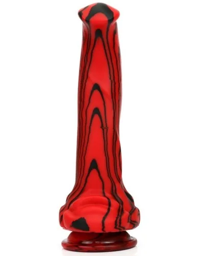 Double Gode Dobhorse 18 x 7cm Rouge et Noir sextoys et accessoires sur La Boutique du Hard