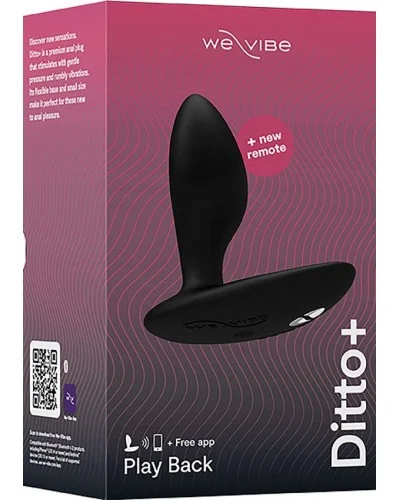 Plug Vibrant Connecté Ditto + 7.5 x 3.2cm Noir sextoys et accessoires sur La Boutique du Hard