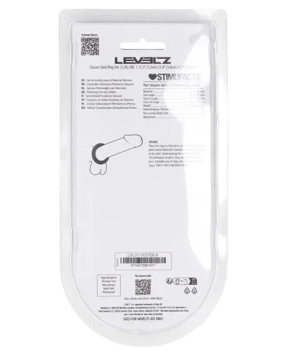 Lot de 3 Cockrings Silicone Classic Levelz 33-39mm sextoys et accessoires sur La Boutique du Hard