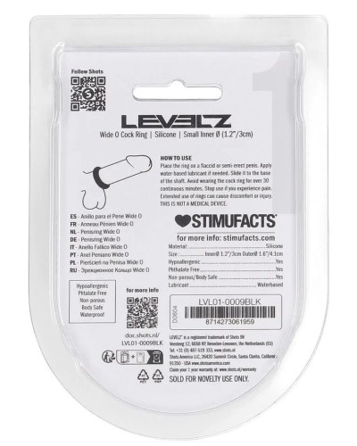 Cockring silicone Wide-O S 30mm sextoys et accessoires sur La Boutique du Hard