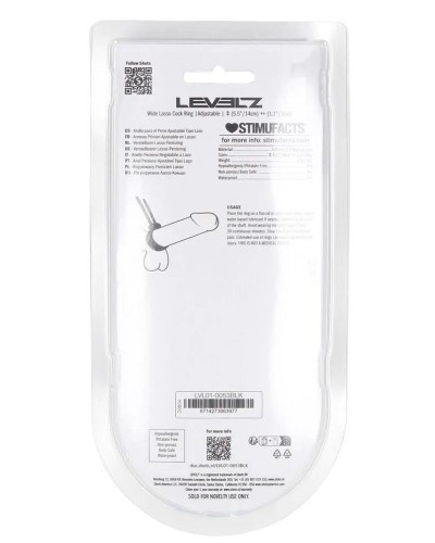 Anneau ajustable Wide Lasso 35-65 mm Noir sextoys et accessoires sur La Boutique du Hard